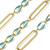 304 Stainless Steel Enamel Figaro Chains CHS-U003-02G-08-1