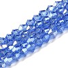 Transparent Electroplate Glass Beads Strands GLAA-F029-2mm-A07-1