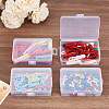 12Pcs Transparent Plastic Storage Boxes CON-CN0001-43-7