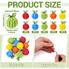 10Pcs 5 Styles Glass Seed Beaded Fruit Pendants PALLOY-TA00221-4