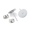 100Pcs 304 Stainless Steel Stud Earring Findings STAS-YW0001-43B-2