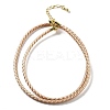 Polyester Cord Braided Necklace Makings MAK-L043-03G-08-1