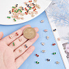 30Pcs 6 Colors Brass Cubic Zirconia Charms KK-PH0005-66-3