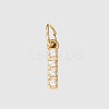 Stainless Steel Cubic Zirconia Pendants with Jump Rings FIND-PW0024-08I-1