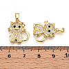 Brass Micro Pave Cubic Zirconia Pendants KK-N257-28G-3