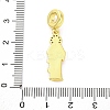 Brass Micro Pave Cubic Zirconia Saint European Dangle Charms KK-D325-27G-03-3
