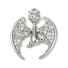 Brass Micro Pave Clear Cubic Zirconia Pendants KK-L238-04P-1