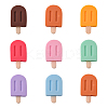80Pcs 8 Colors Opaque Resin Decoden Cabochons CRES-CJ0001-53-4