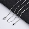 Brass Singapore Chains Necklaces for Women NJEW-D302-04P-1