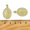 Brass Micro Pave Clear Cubic Zirconia Pendants KK-H472-50B-G-3