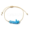 Synthetic Turquoise Chips Braided Bead Bracelets BJEW-JB09851-12-1