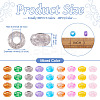 90Pcs 9 Colors Transparent Crackle Acrylic Beads MACR-TA0001-28-3