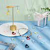 32Pcs 8 Colors Spray Painted Alloy Pendants PALLOY-DR0001-01-4