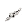 Brass Micro Pave Clear Cubic Zirconia Pendants KK-R221-01P-03-2