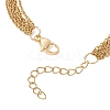 Natural Pearl Rice and 304 Stainless Steel Cross Charm Bracelets for Women BJEW-JB12984-4