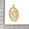 Brass Micro Pave Clear Cubic Zirconia Pendants KK-E111-36B-G-3