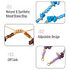 10Pcs 10 Styles Natural & Synthetic Mixed Stone Chip & Glass Seed Beaded Braided Bracelet Making AJEW-TA00055-4