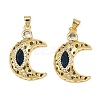 Brass Micro Pave Cubic Zirconia Pendants KK-S526-20G-B-2