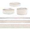 3 Yards 3 Styles Imitation Pearl Hotfix Rhinestone Ribbon Trimming DIY-TA0013-16-3