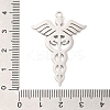 Anti-Tarnish 304 Stainless Steel Snake Pendants STAS-S150-02P-3
