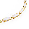 Brass Micro Pave Cubic Zirconia Link Tennis Necklaces for Women NJEW-T013-01G-08-3