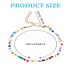 1Pc Flower Glass Seed Beads Anklets for Women AJEW-LP0007-20B-3