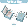 Book Shaped PU Leather Tie Clip Storage Boxes CON-CA0001-034B-2