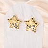 304 Stainless Steel Rhinestone Stud Earrings for Women EJEW-U052-02G-2
