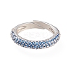 Adjustable Brass Micro Pave Cubic Zirconia Cuff Rings LS-RJEW-L098-007E-P-1