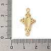 Rack Plating Brass Pave Clear Cubic Zirconia Virgin Mary Links Connector Charms KK-C067-08G-3