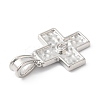 Rack Plating Brass Micro Pave Cubic Zirconia Pendants KK-R143-13P-3
