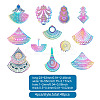48Pcs 12 Style 201 Stainless Steel Filigree Pendants STAS-FW0001-14-8