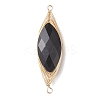 Faceted Glass Horse Eye Links Connector Charms PALLOY-JF04803-3