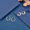 60pcs 2 styles Long-Lasting Plated Brass Hoop Earrings Findings KK-CN0003-11-4