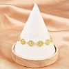 Virgin Mary Theme Brass Micro Pave Clear Cubic Zirconia Link Chain Bracelets for Women BJEW-A090-08B-G-2