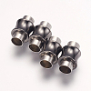 304 Stainless Steel Magnetic Clasps with Glue-in Ends STAS-F124-04B-1