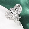 Brass Adjustable Open Cuff Rings for Women RJEW-R032-02P-3