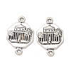 Tibetan Style Alloy Octagon with Church Connector Charms FIND-Z099-16AS-03-1