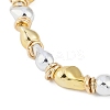 Two Tone Alloy Irregular Twist Beaded Necklaces for Women NJEW-Z043-01PG-01-3