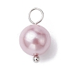 Shell Pearl Dyed Round Charms PALLOY-JF02245-03-2