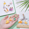 Mixed Shape Glass Bottle Miniature and Resin Mini Imitation Food Decoration DJEW-WR0001-07-3