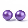 Pearlized Half Round Schima Wood Earrings for Girl Women EJEW-N048-001-08-1