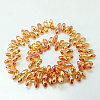 Electroplate Glass Faceted Teardrop Beads Strands EGLA-D014-29-2