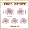 10Pcs Galsang Flower Gauze Embroidery Sew on Cloth Patches DIY-LP0004-43-2