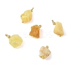 Raw Rough Natural Yellow Opal Pendants PALLOY-JF05930-1