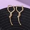Brass Stick Hoop Earrings EJEW-A143-07G-1
