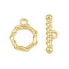 Twist Ring Brass Toggle Clasps KK-G548-32G-2