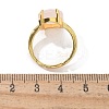 Hexagon Natural Rose Quartz Finger Rings RJEW-B113-02G-04-3