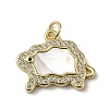 Brass Micro Pave Cubic Zirconia Pendants KK-Q808-27G-1