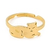 Animal 201 Stainless Steel Adjustable Rings for Women RJEW-D082-05I-2